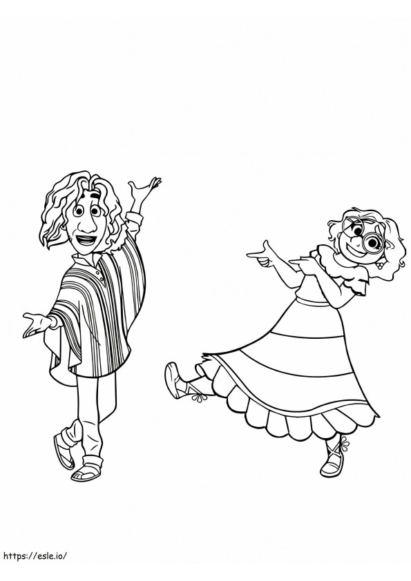 Mirabel And Bruno From Charming coloring page