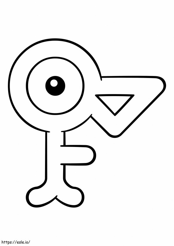 Unown En Pokemon Scaled coloring page