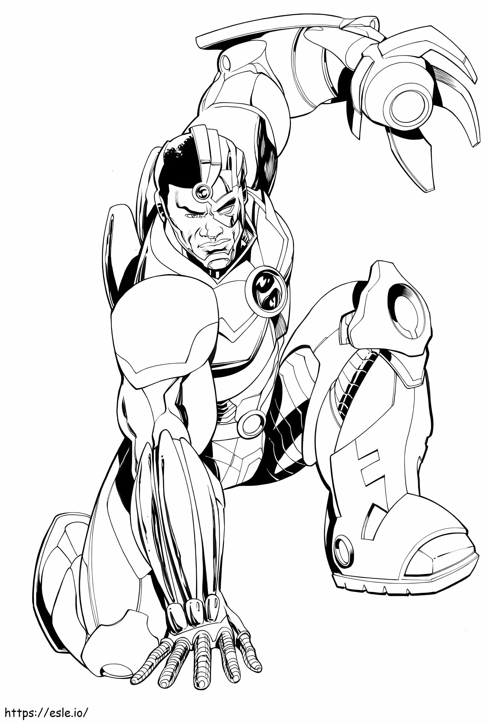 Nice Cyborg coloring page