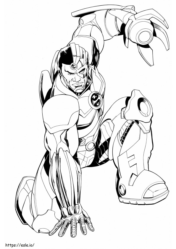 Nice Cyborg coloring page