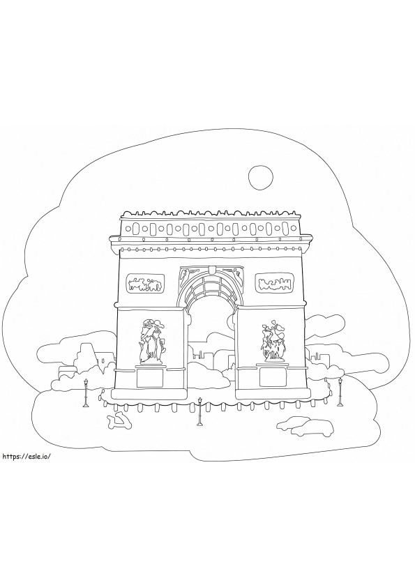 Arc De Triomphe 4 coloring page