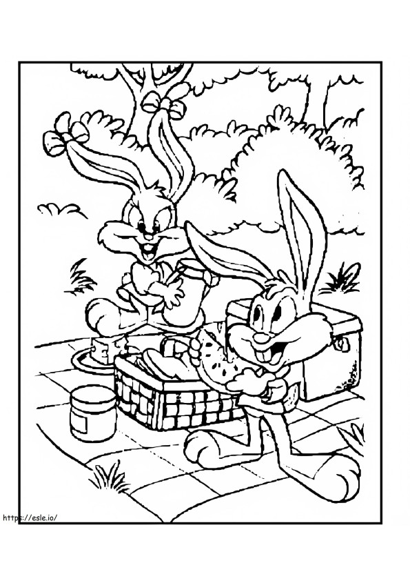 Babs Bunny With Buster Bunny