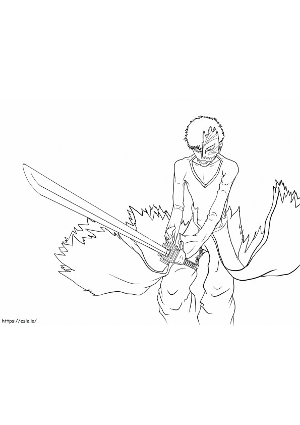 Kurosaki Ichigo Bleach coloring page