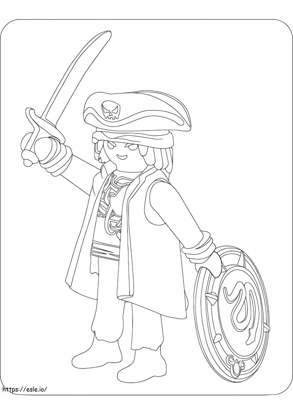 Pirata Playmobil 1 para colorir