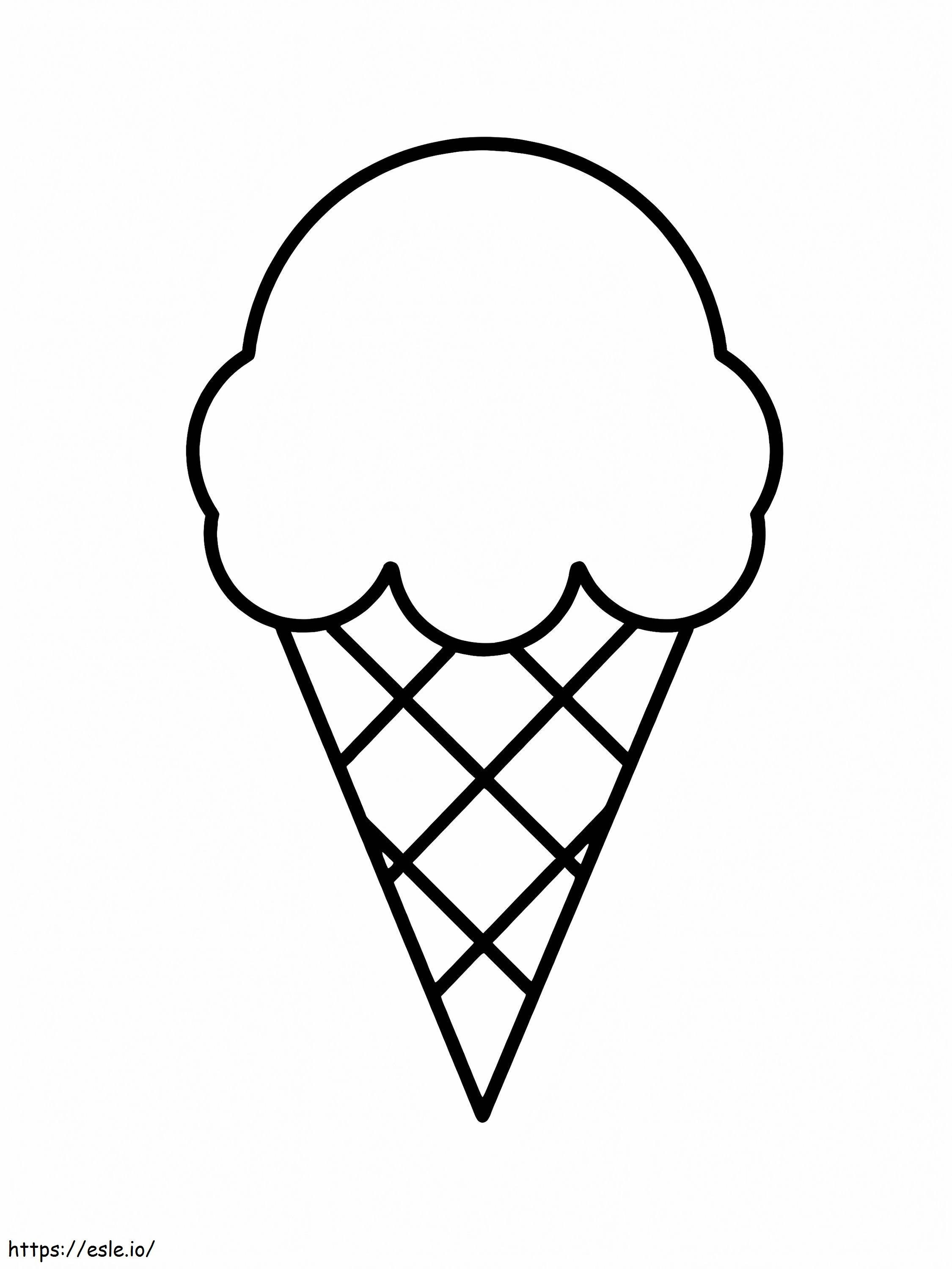 Easy Ice Cream coloring page
