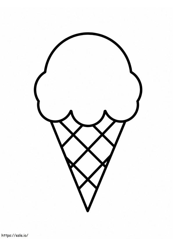 簡単アイスクリーム ぬりえ - 塗り絵