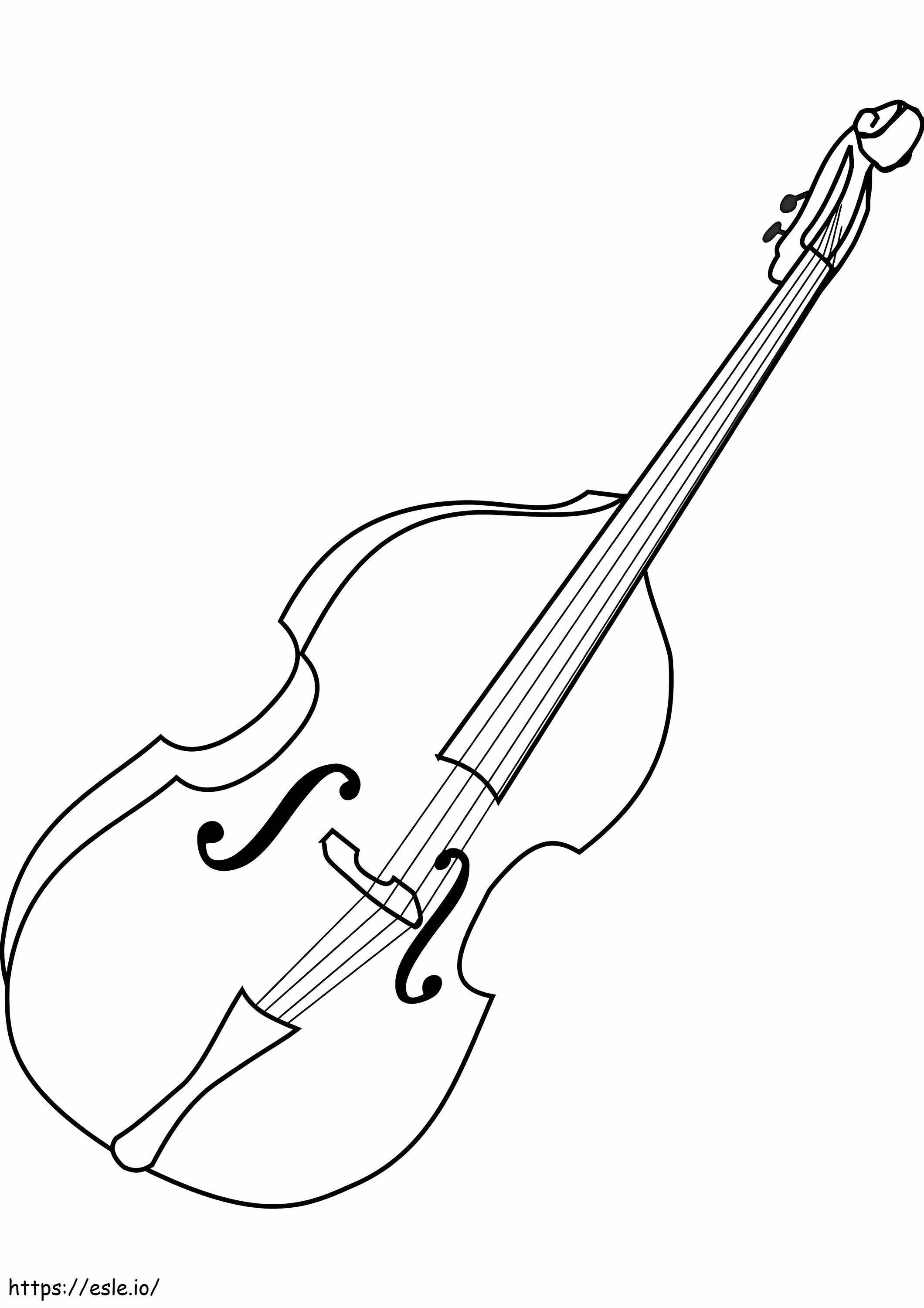 Afdrukbare cello kleurplaat kleurplaat