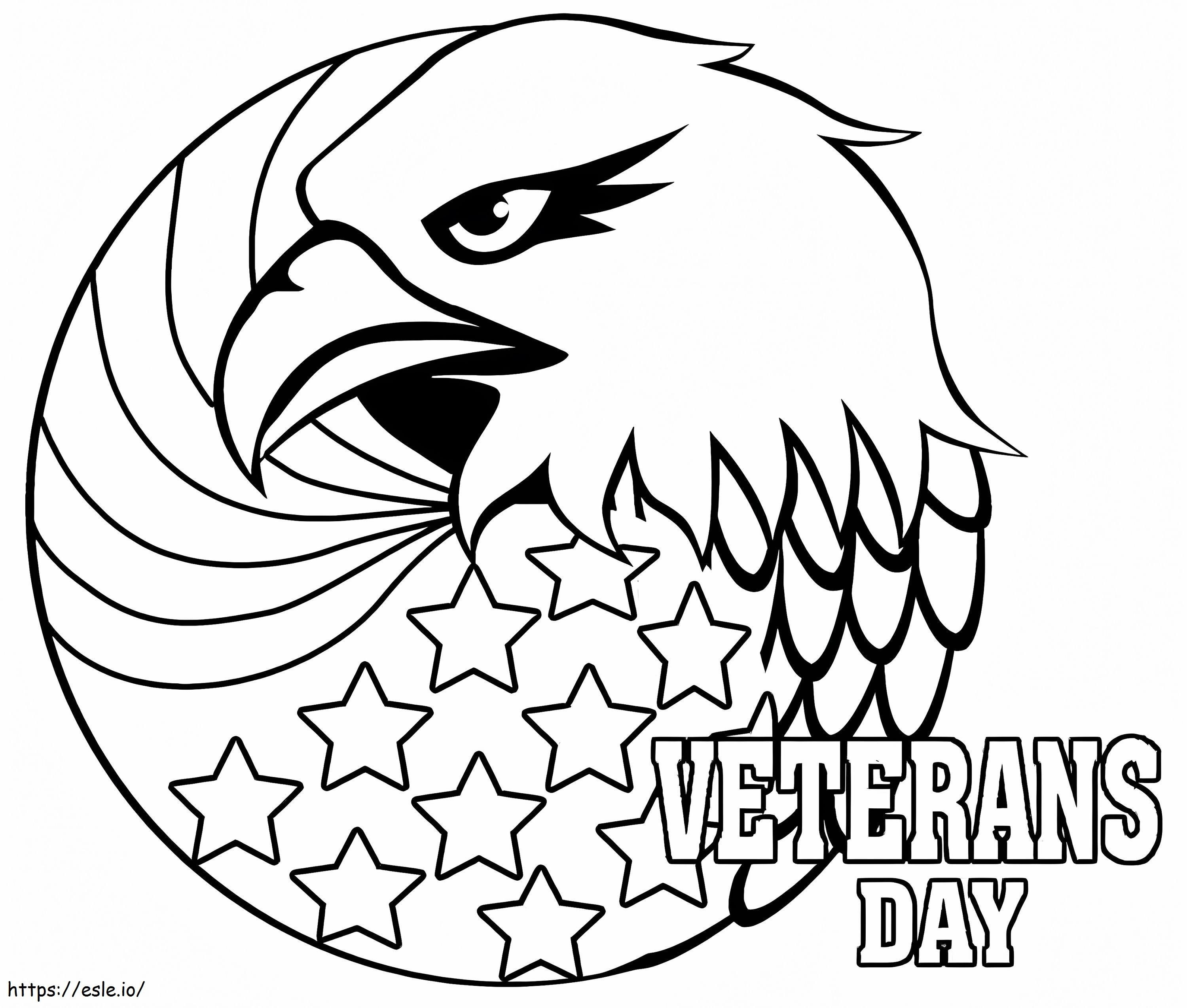 Eagle-logo op Veteranendag kleurplaat kleurplaat