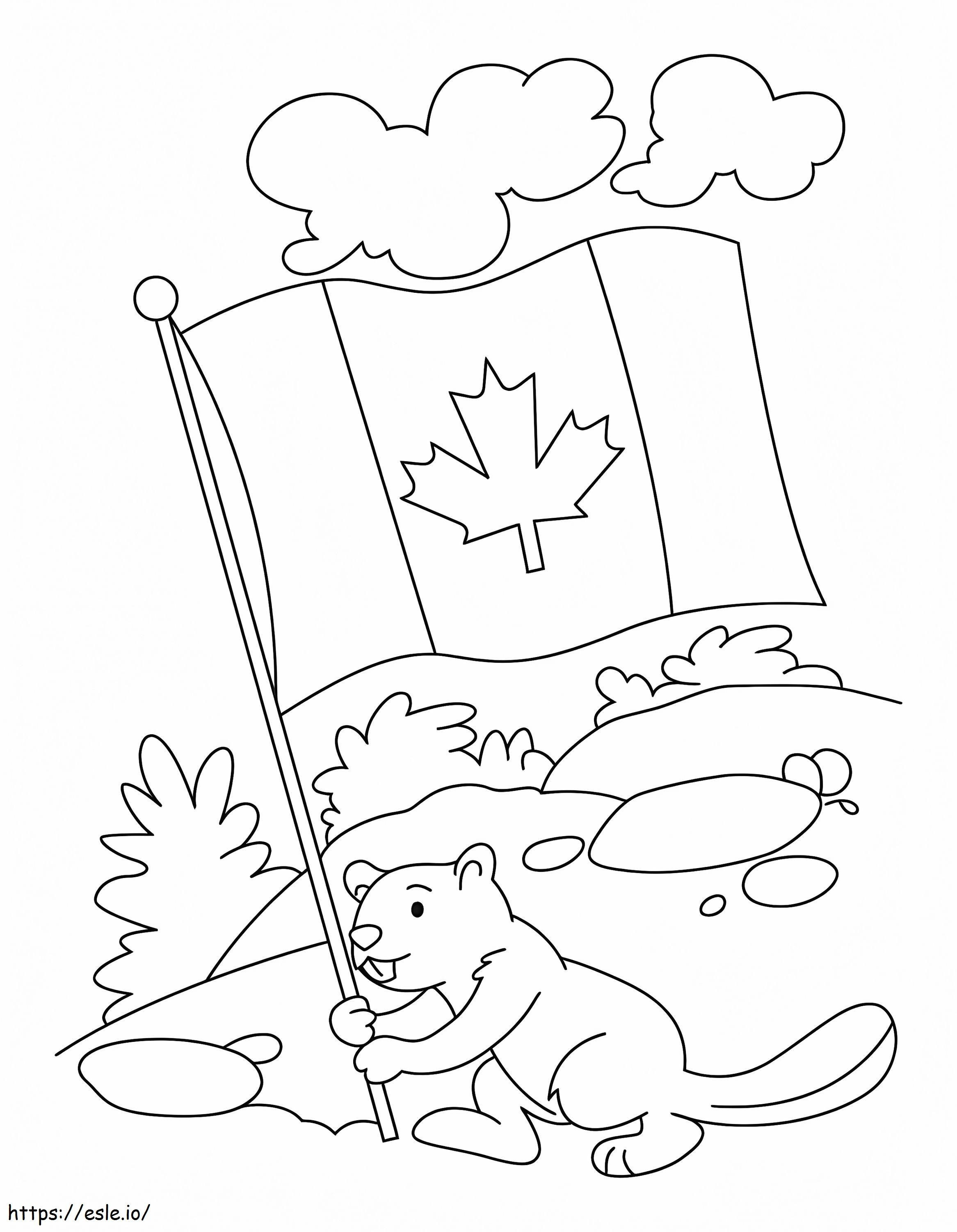 Dia 5 do Canadá para colorir