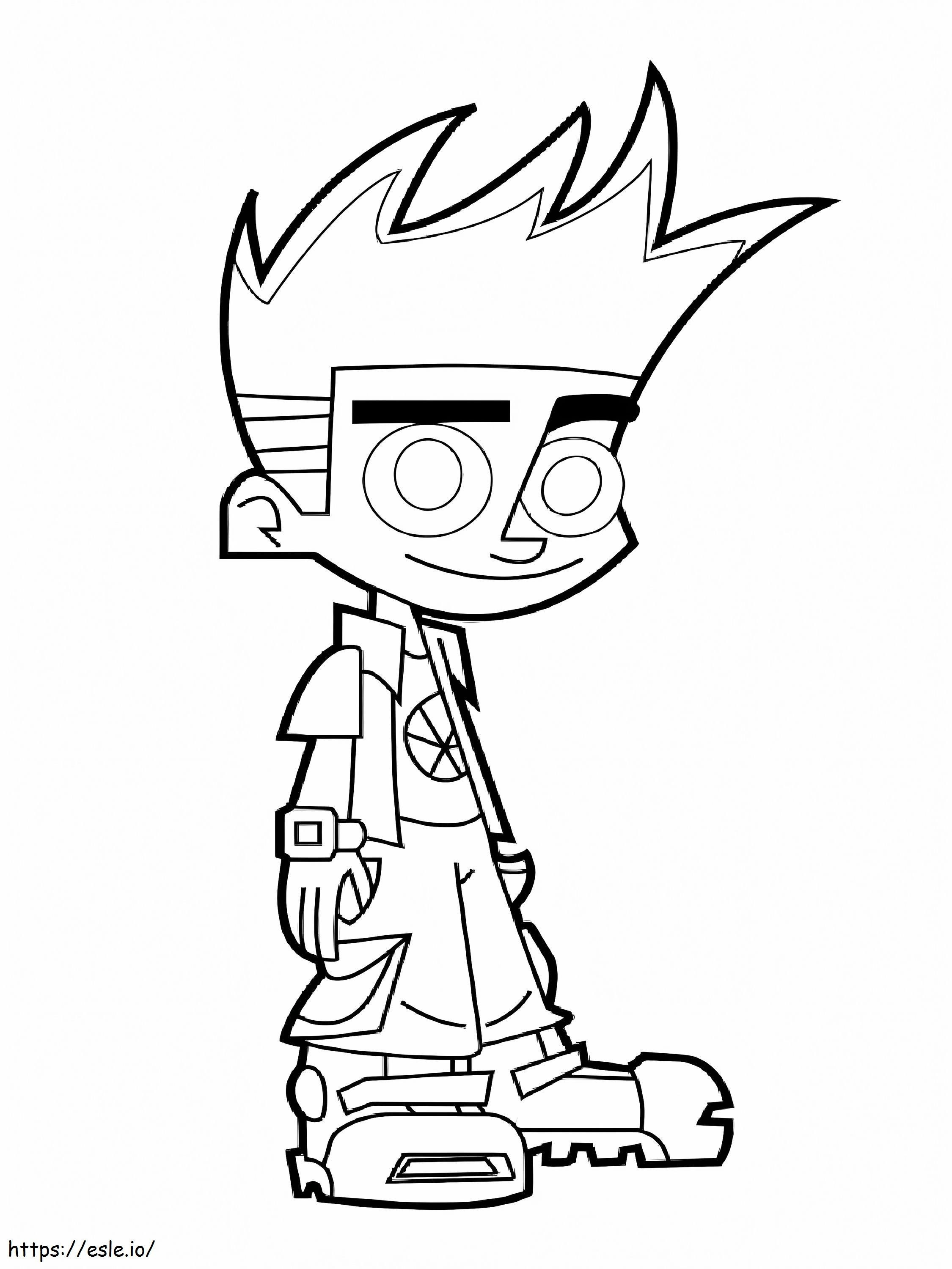 Johnny Test Smiling coloring page