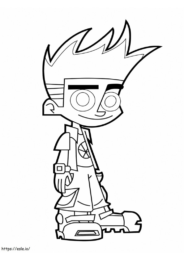 Johnny Test Smiling coloring page