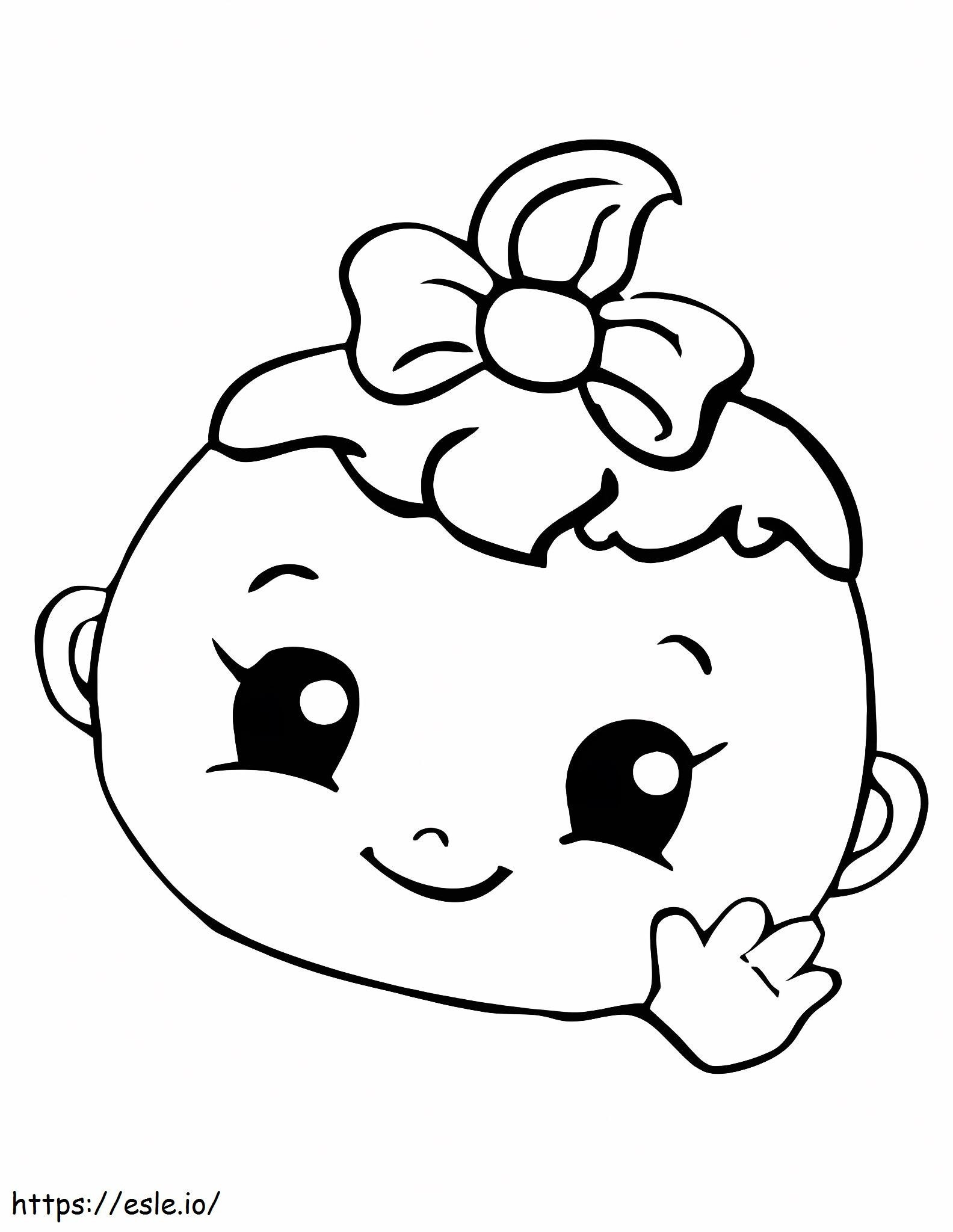 Baby Girl Face coloring page