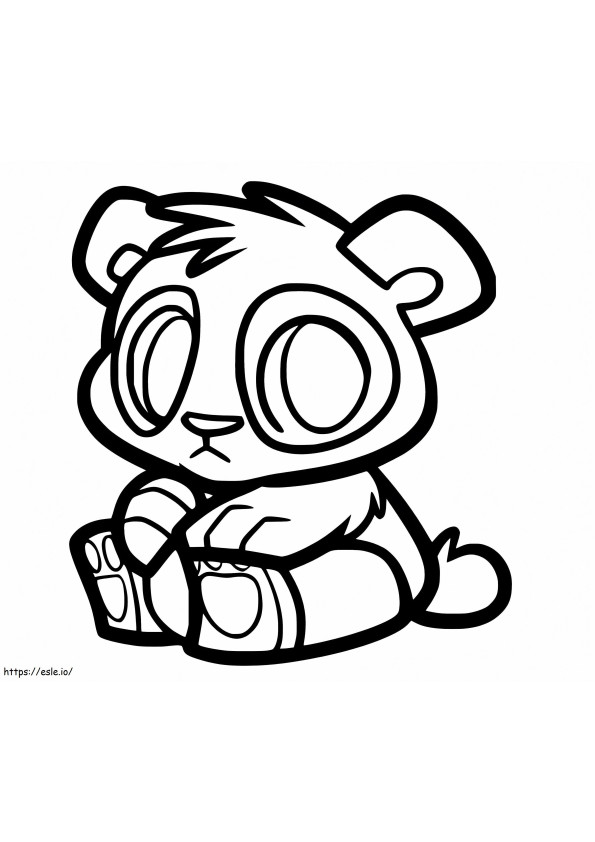Coloriage Panda mignon pour les enfants à imprimer dessin