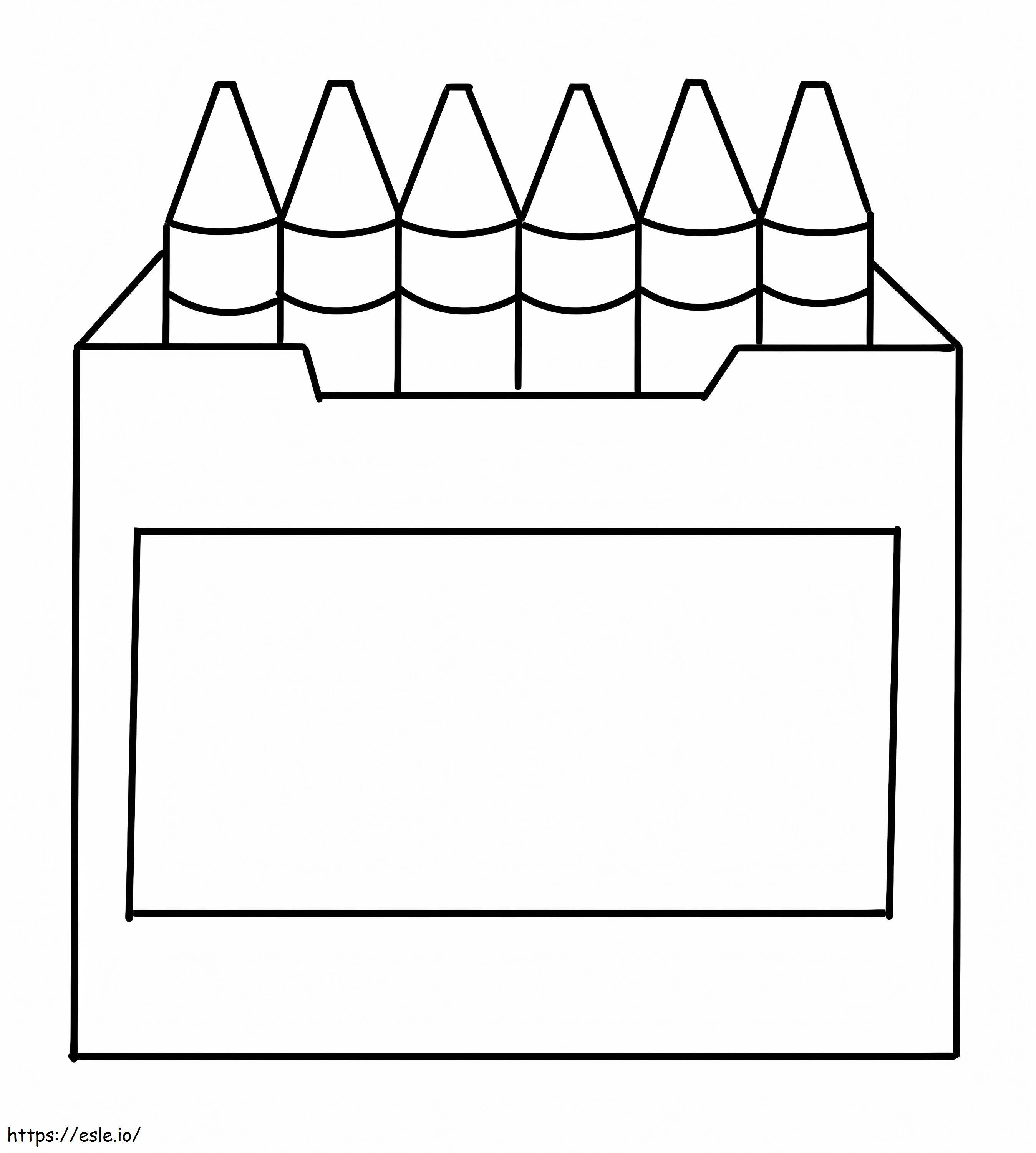 Caja de crayones para colorear