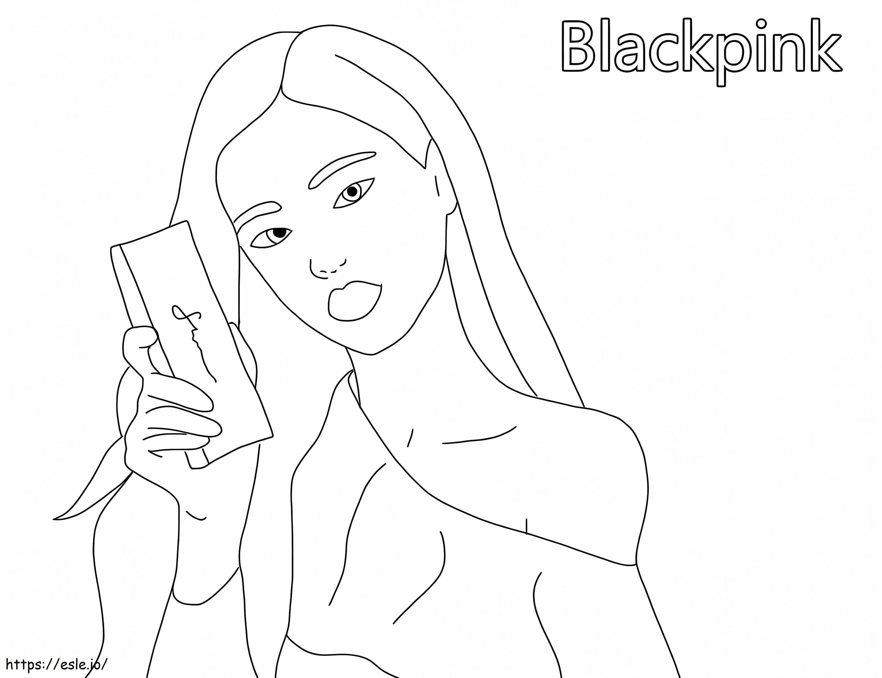 Kim Jennie Blackpink para colorir