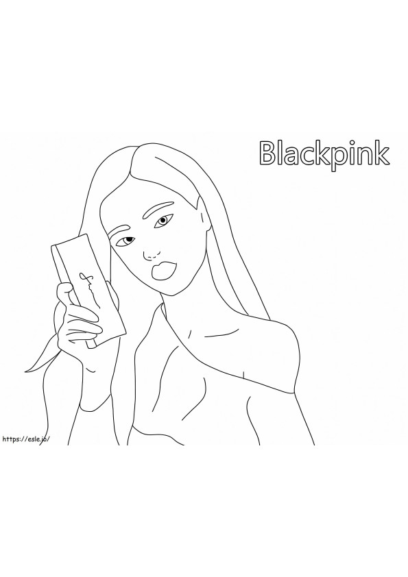 Kim Jennie Blackpink para colorear