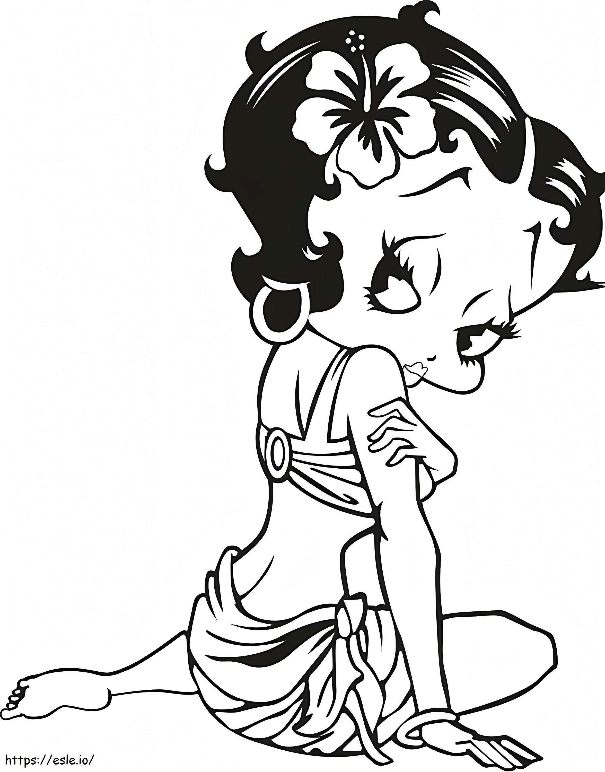 Seksowna Betty Boop kolorowanka