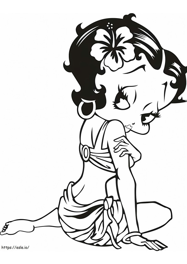 Seksowna Betty Boop kolorowanka