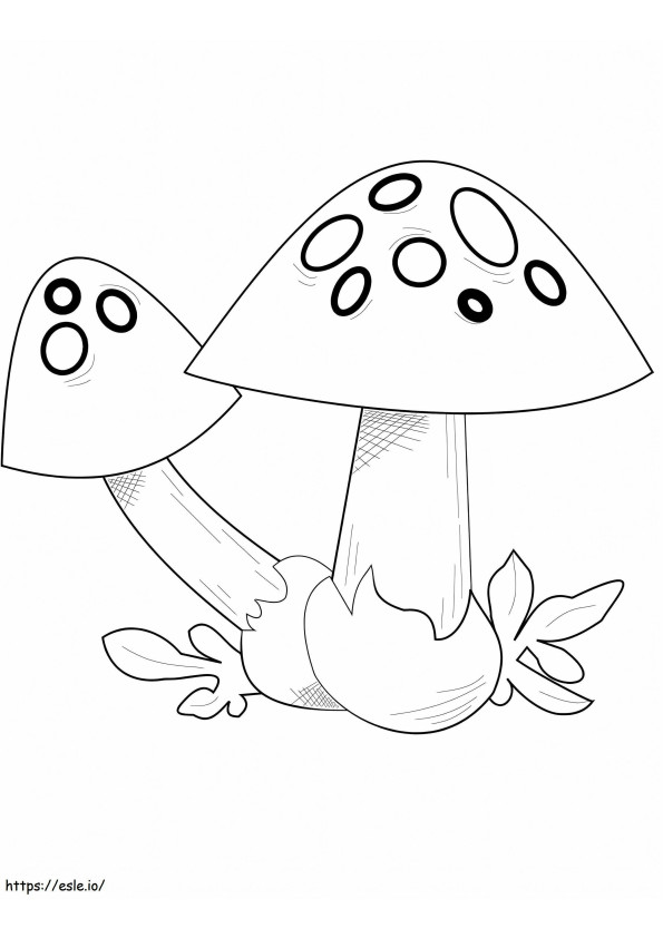 Cogumelos 5 para colorir