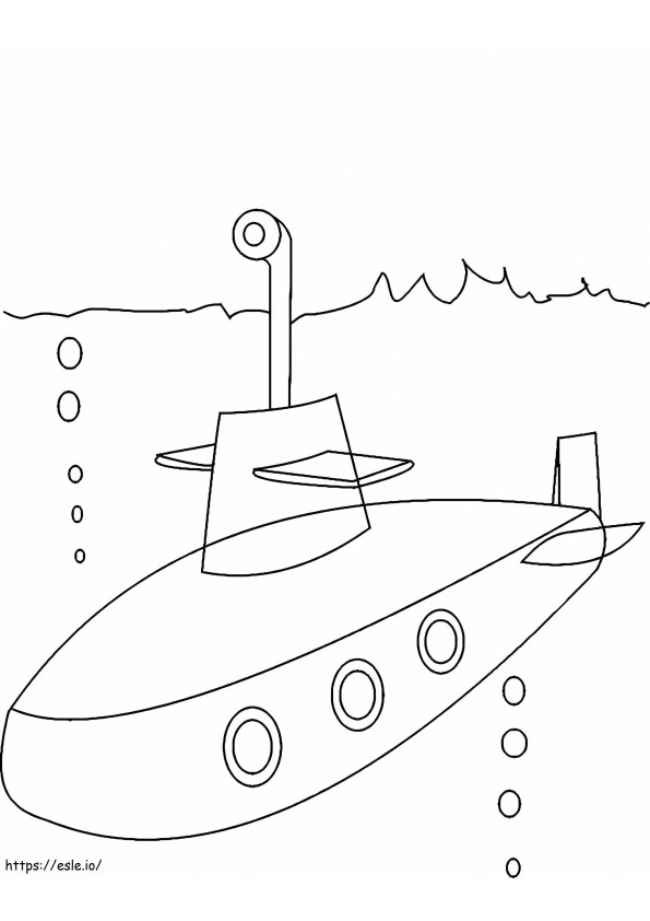 印象的な潜水艦 ぬりえ - 塗り絵