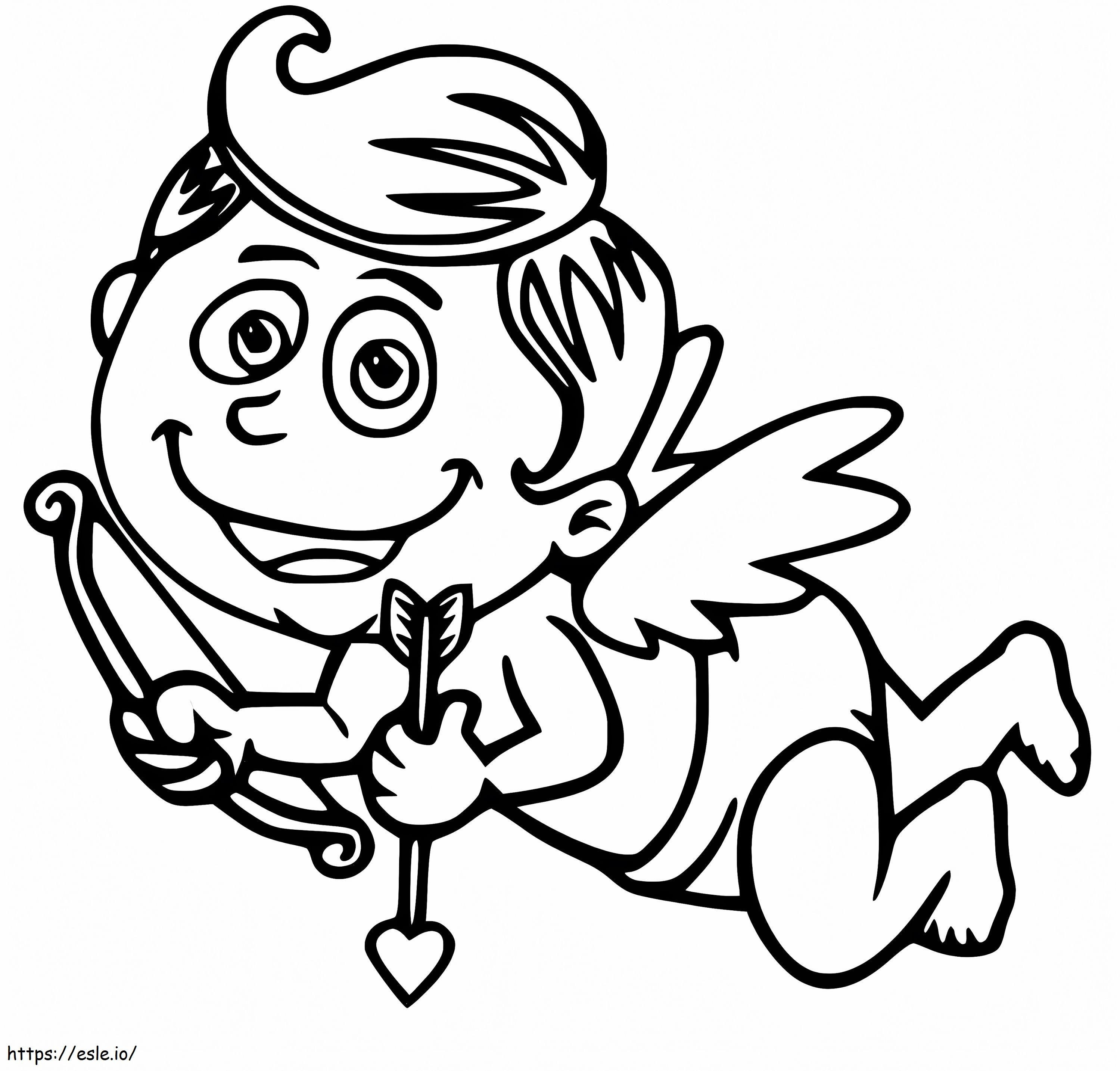 Coloriage Cupidon gratuit à imprimer dessin