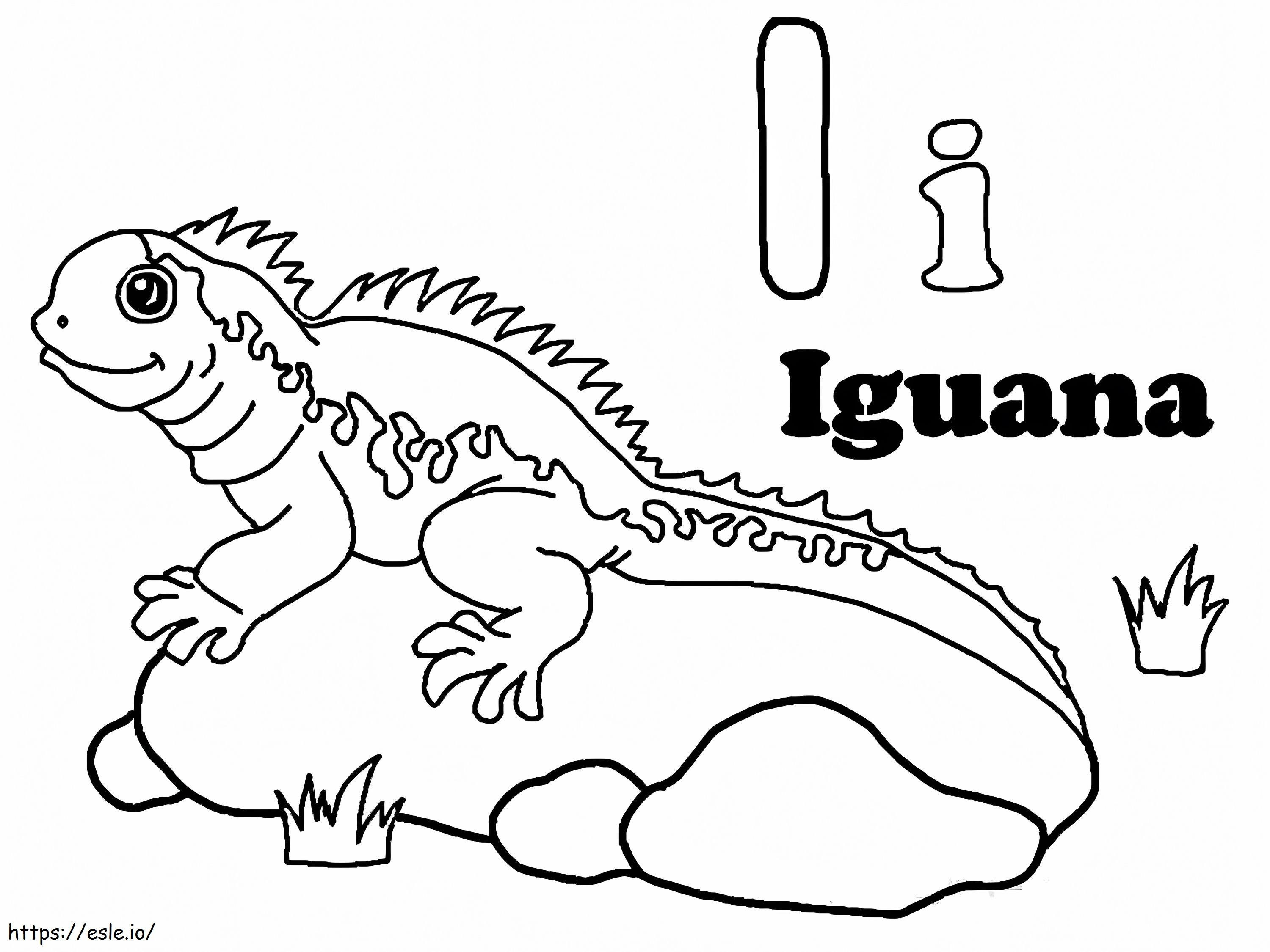 Eu iguana para colorir