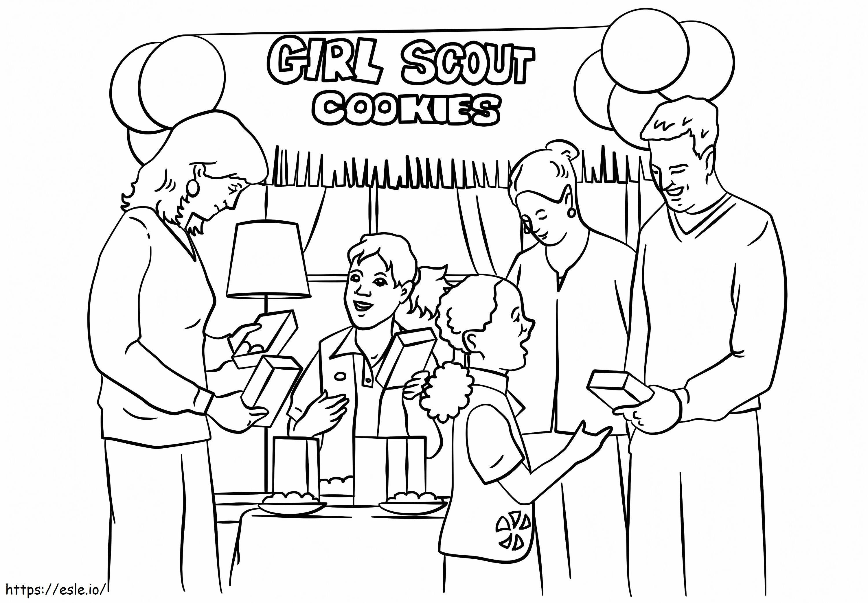 Girl Scout Cookies coloring page