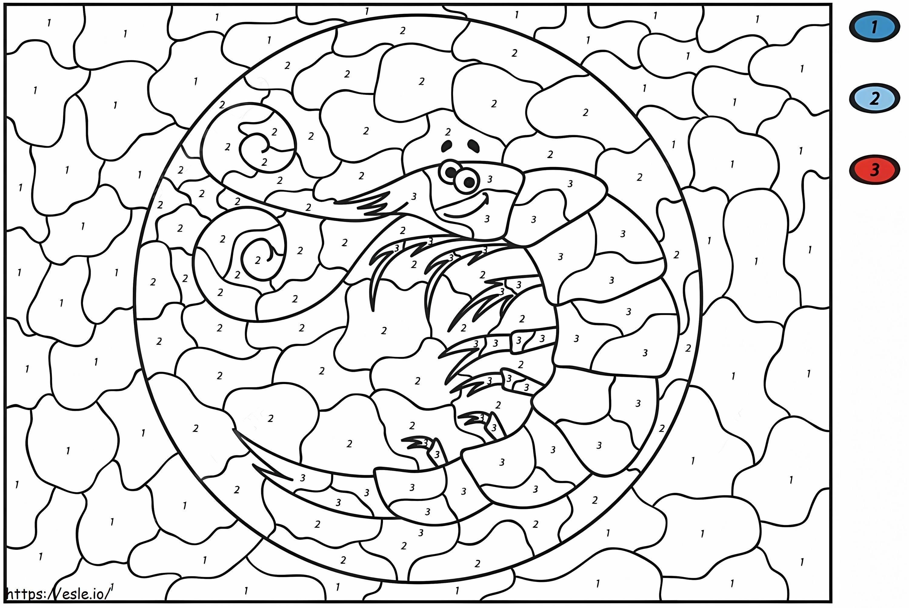 Shrimp Color By Number coloring page