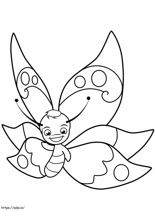Anime Butterfly värityskuva