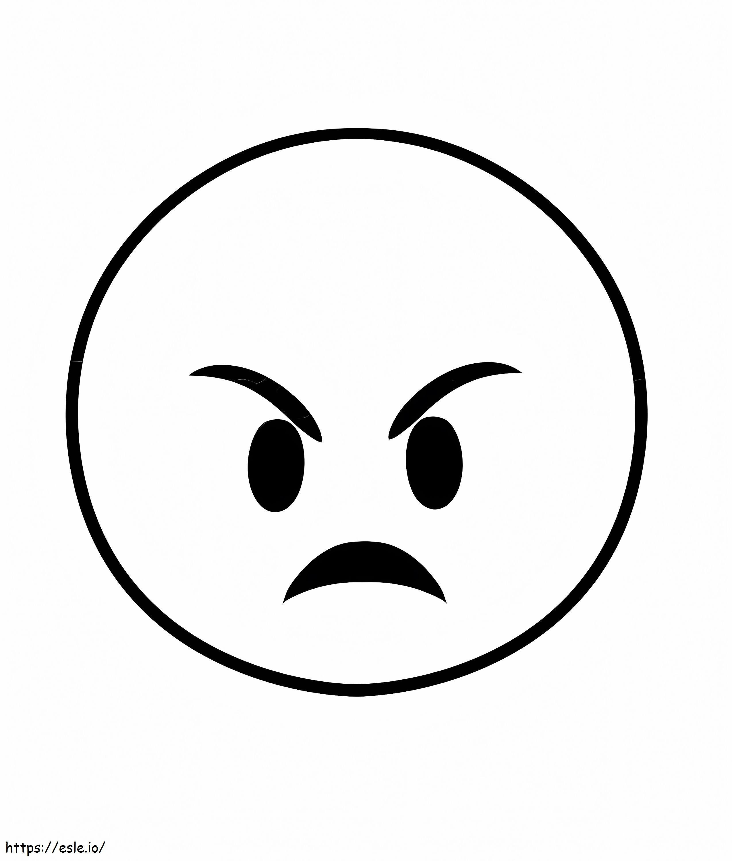 Angry Emoji coloring page