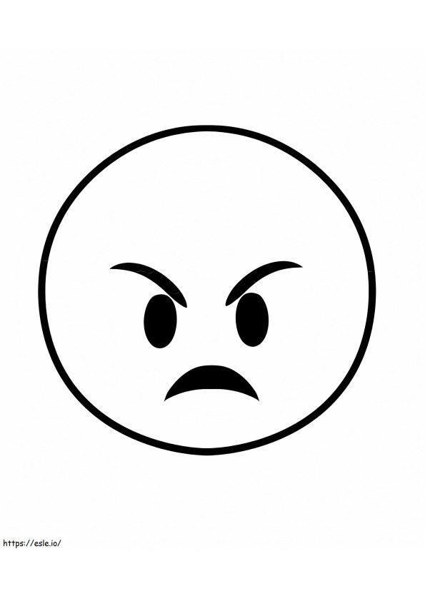 Coloriage Emoji en colère à imprimer dessin