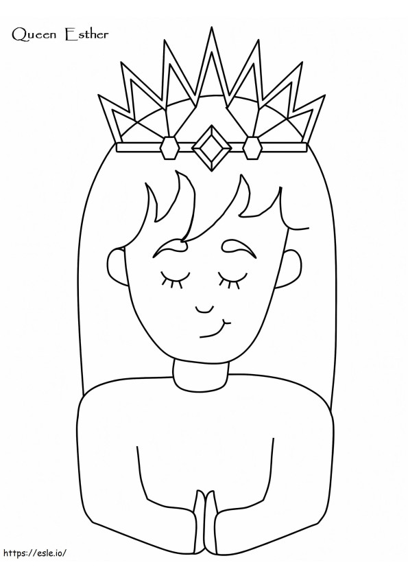 Esther The Queen coloring page