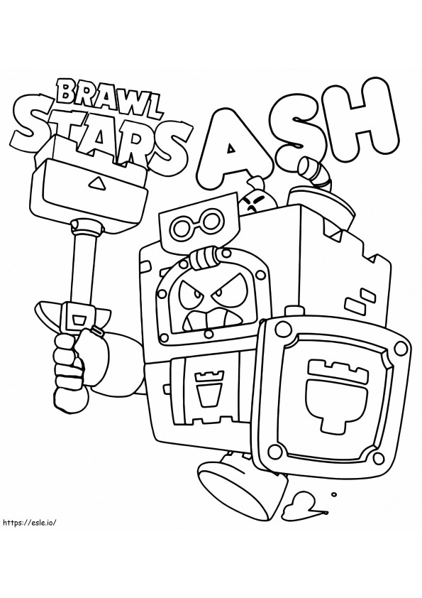 Ash Brawl Stars 7 coloring page