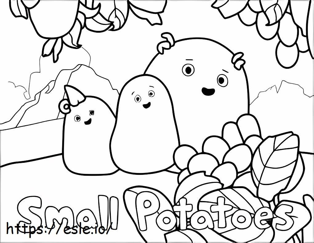 Coloriage Pommes de terre familiales à imprimer dessin