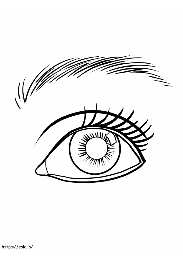 Simple Eye coloring page