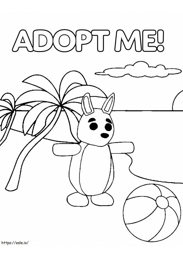 印刷可能な「Adopt Me」 ぬりえ - 塗り絵