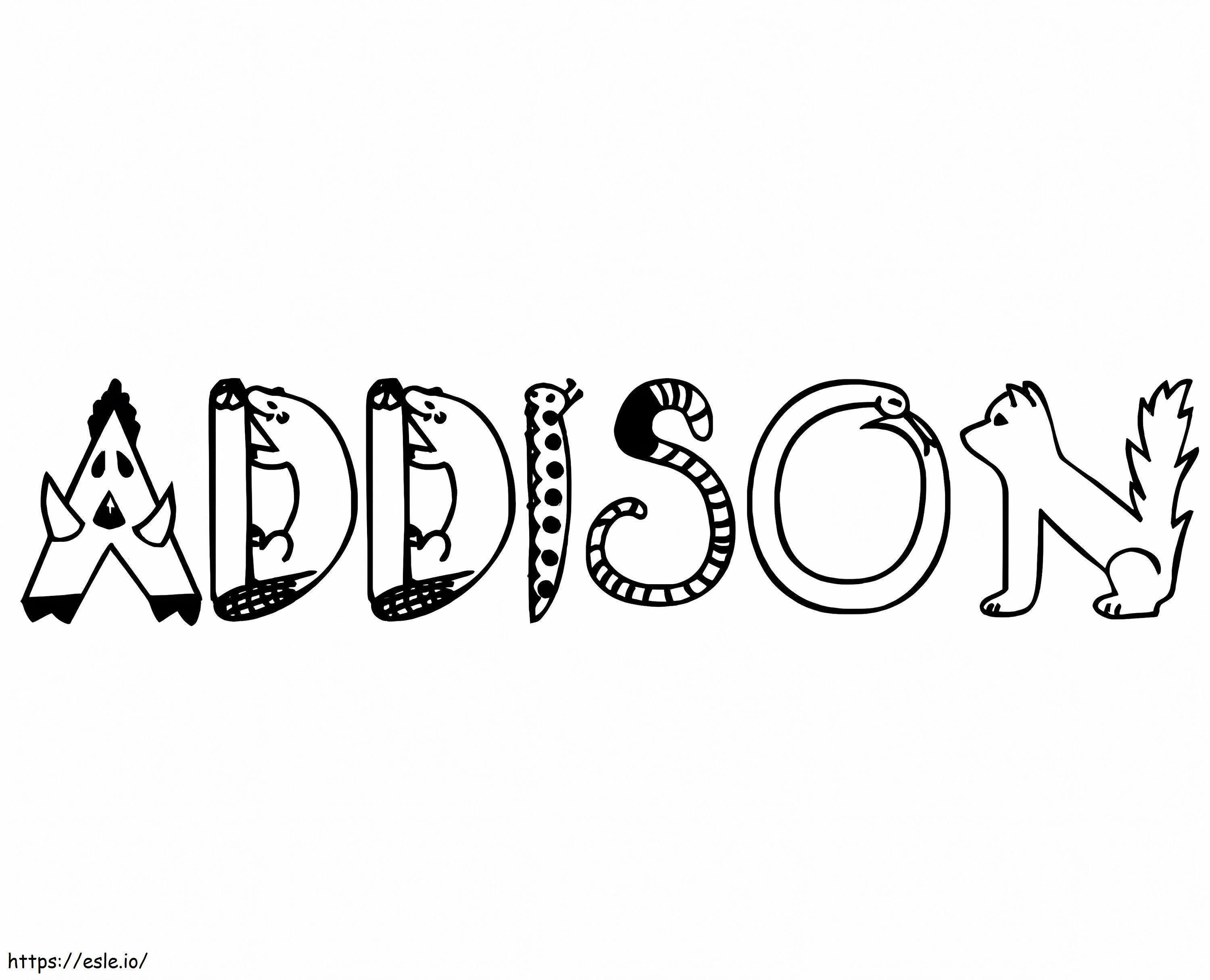 Addison 5 ausmalbilder