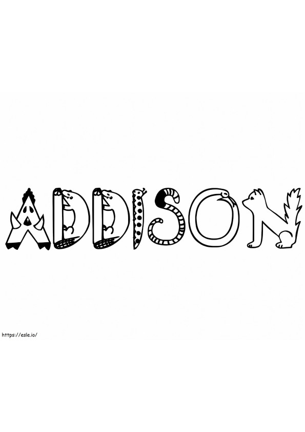 Coloriage Addison 5 à imprimer dessin