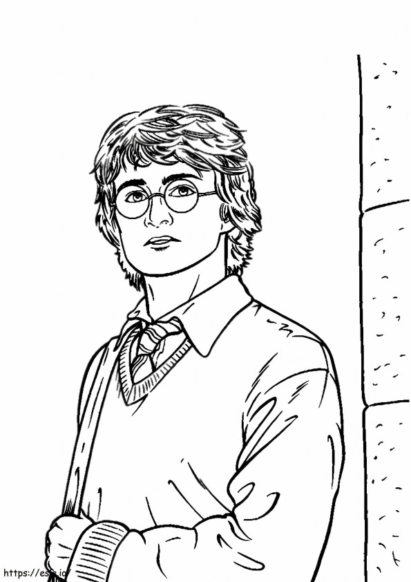 Handsome Harry Potter coloring page