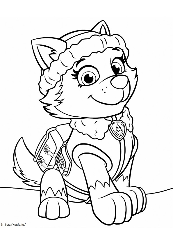 1565745973 Paw Patrol Everest A4 coloring page