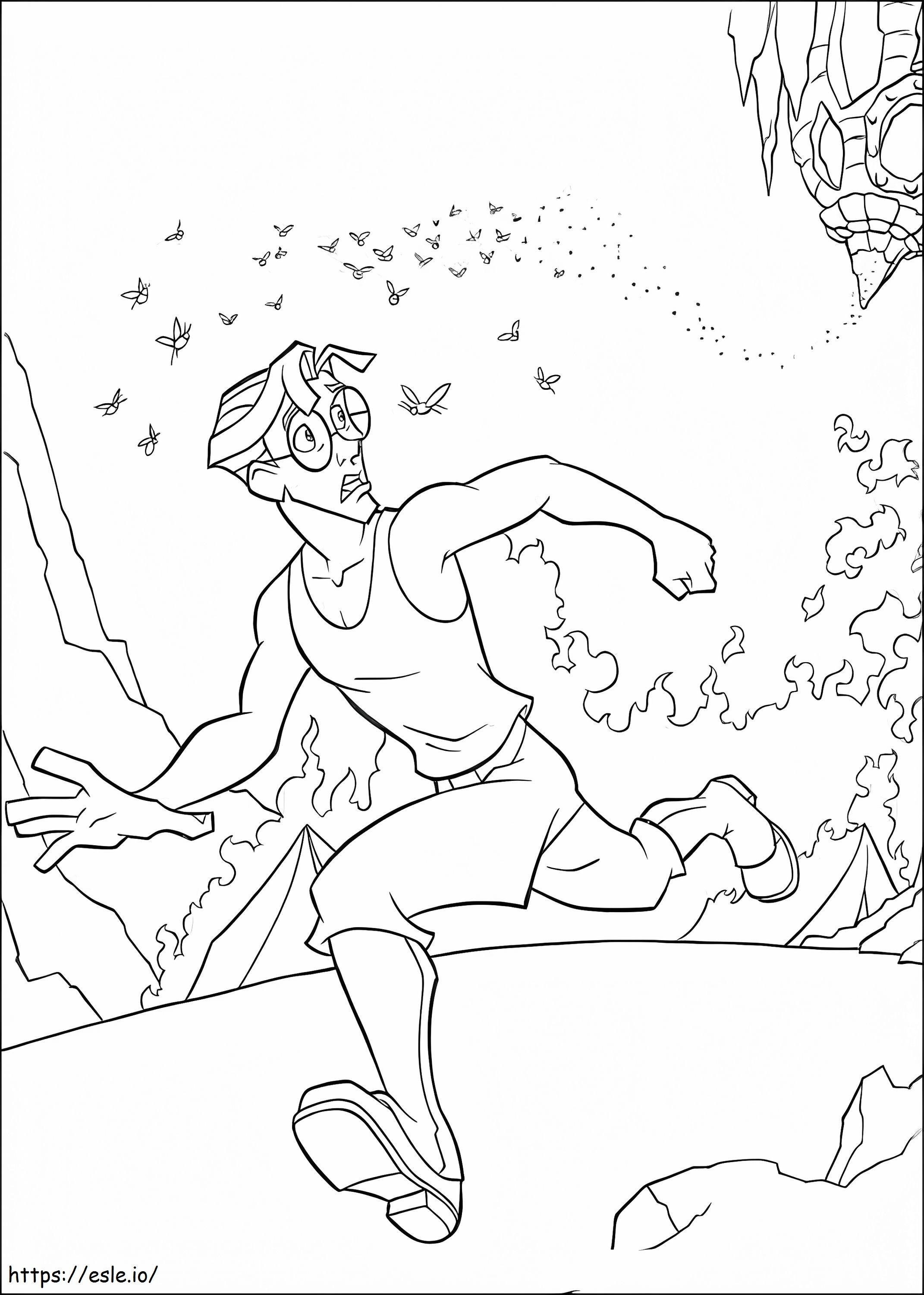 Milo Is Running coloring page