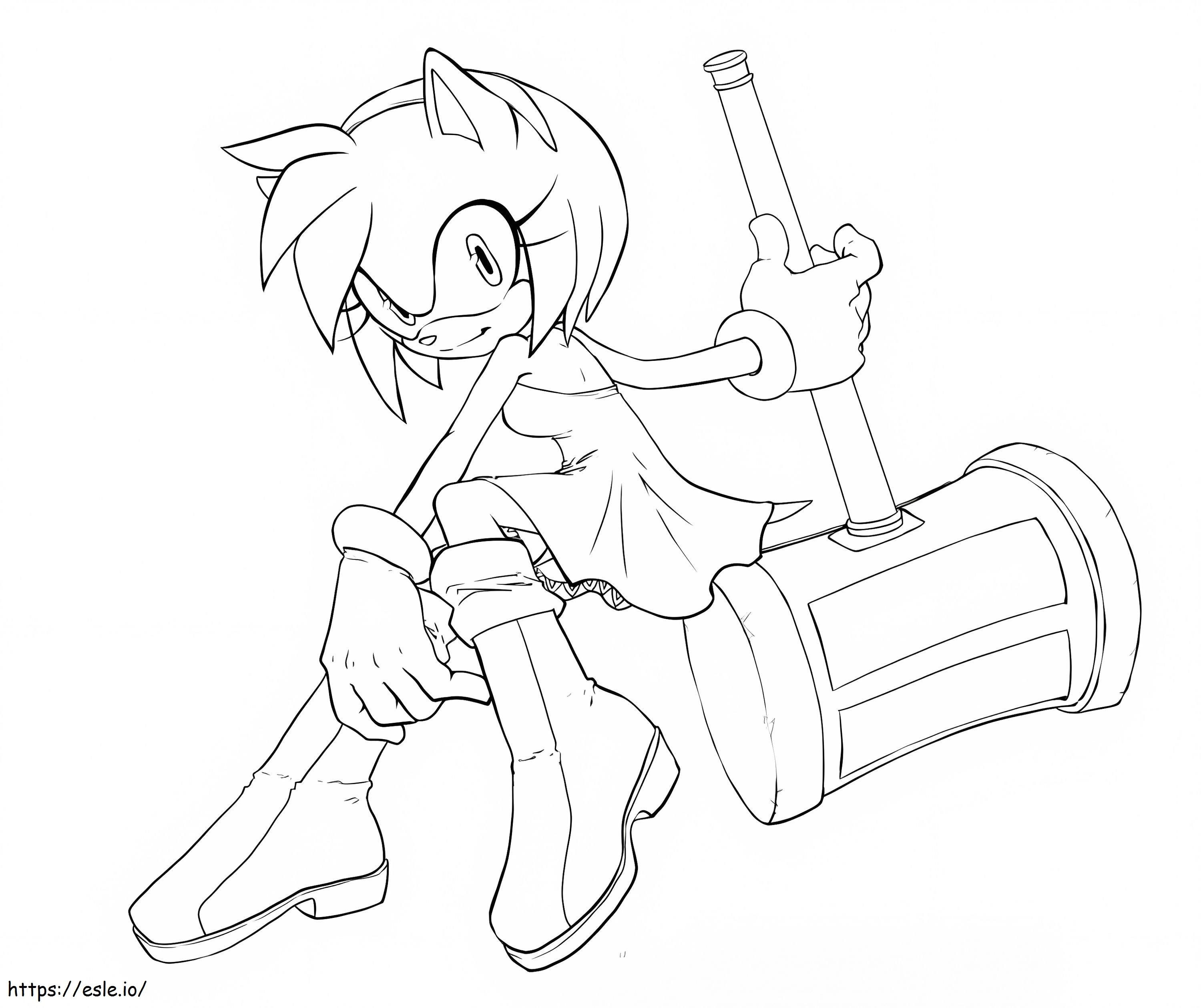 Amy Rose To Print coloring page