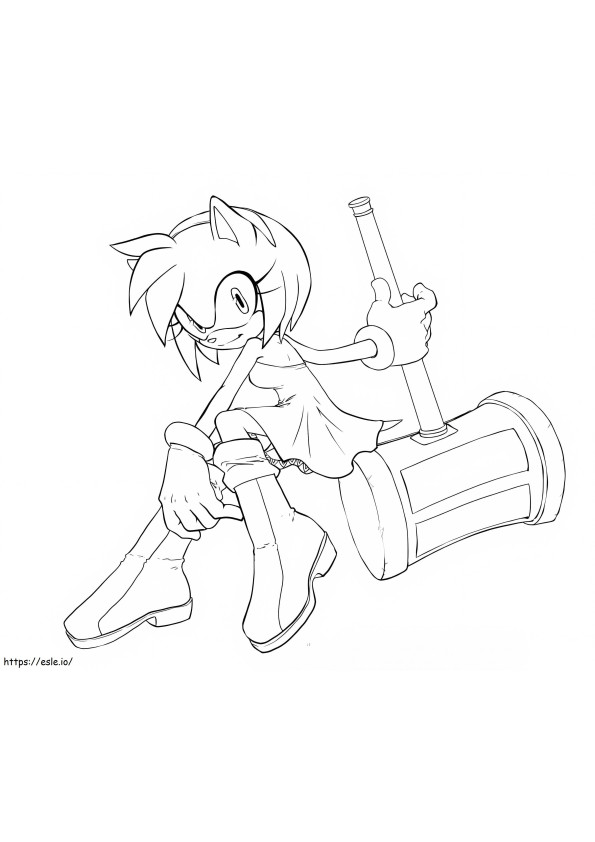 Amy Rose To Print coloring page