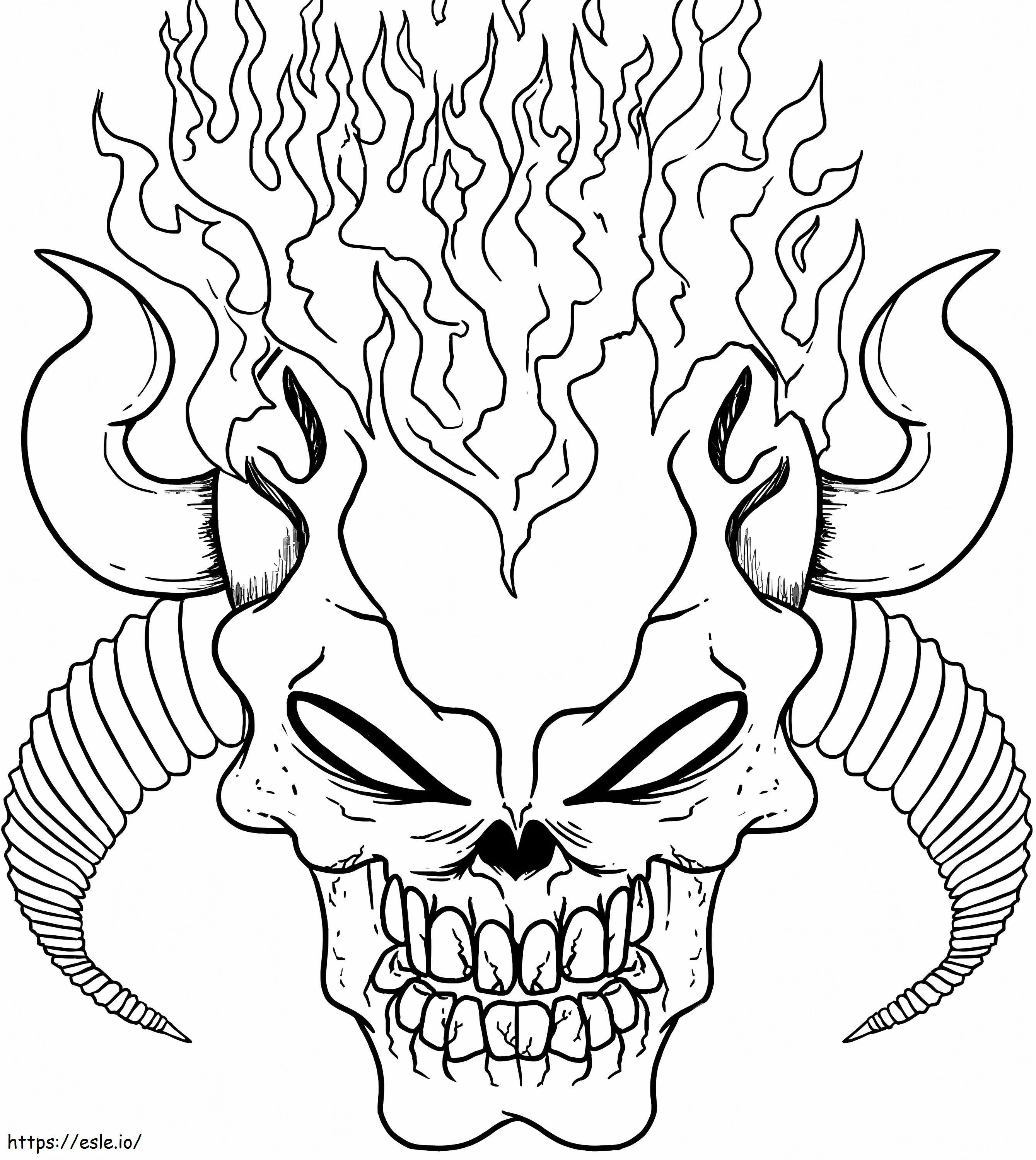 Horror Skull coloring page