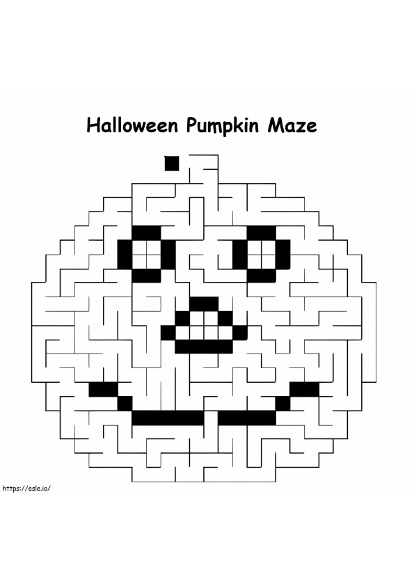 Pumpkin Maze coloring page