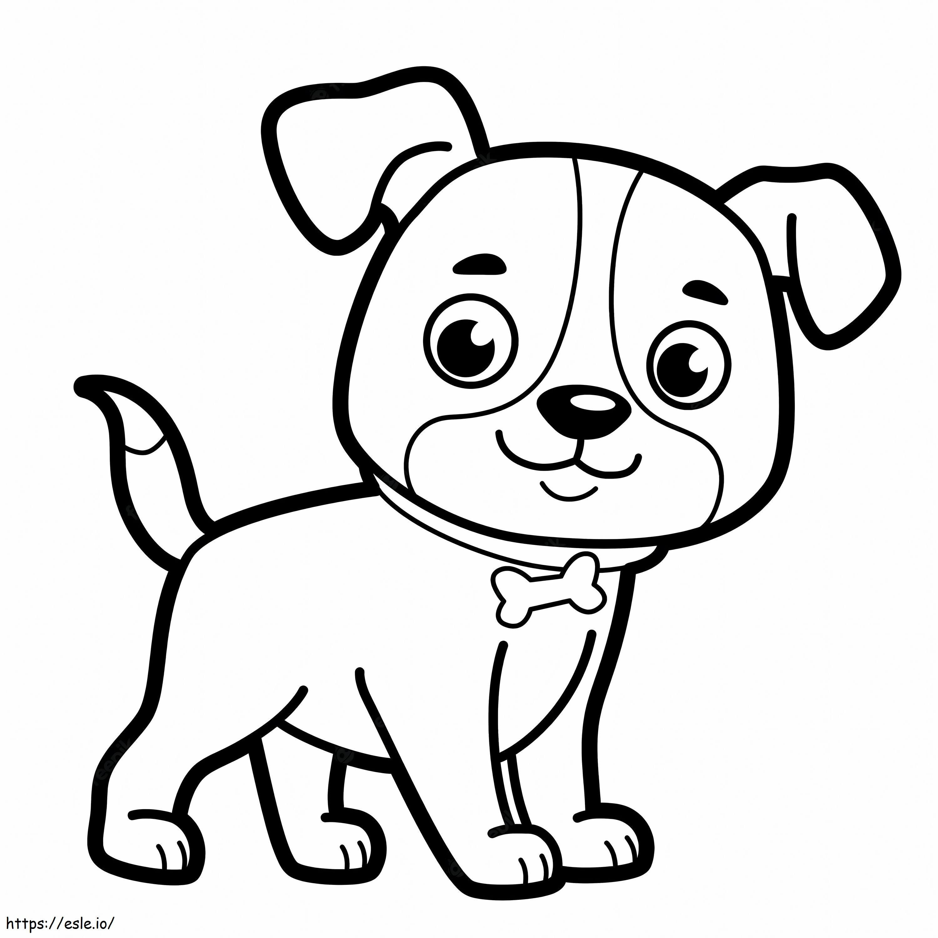 Smiling Dog coloring page
