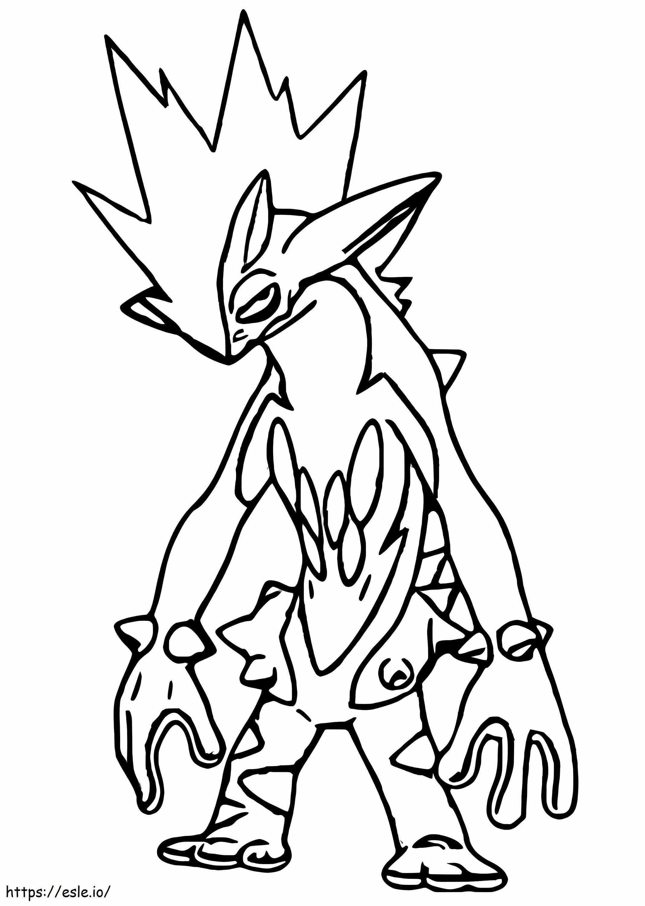 Toxtricity Pokemon coloring page