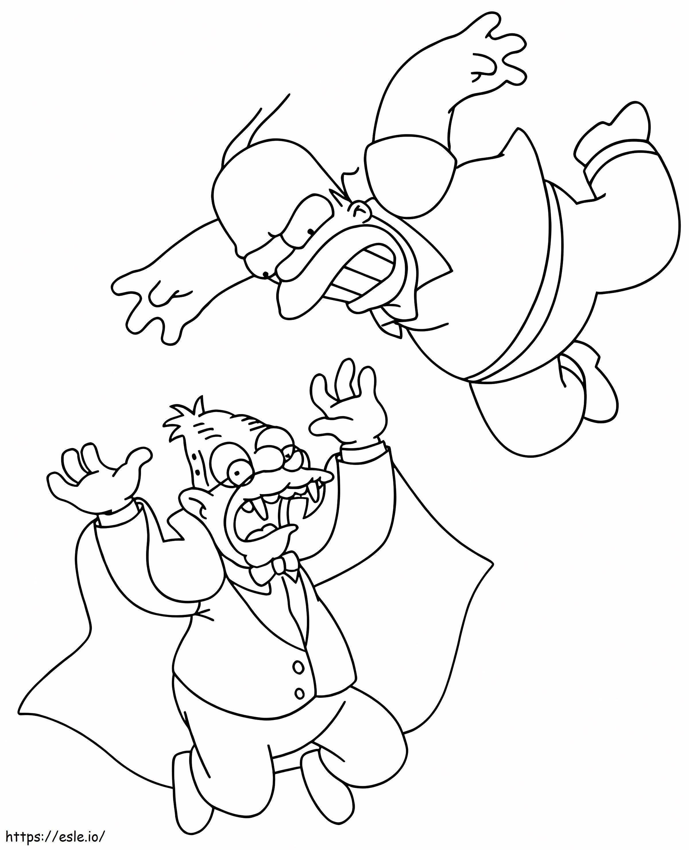 Homer Simpson Attack coloring page