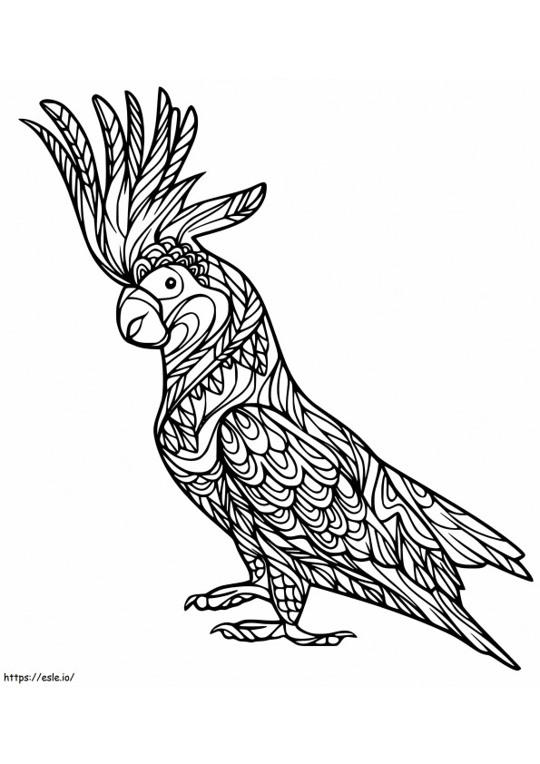 Cockatiel Zentangle