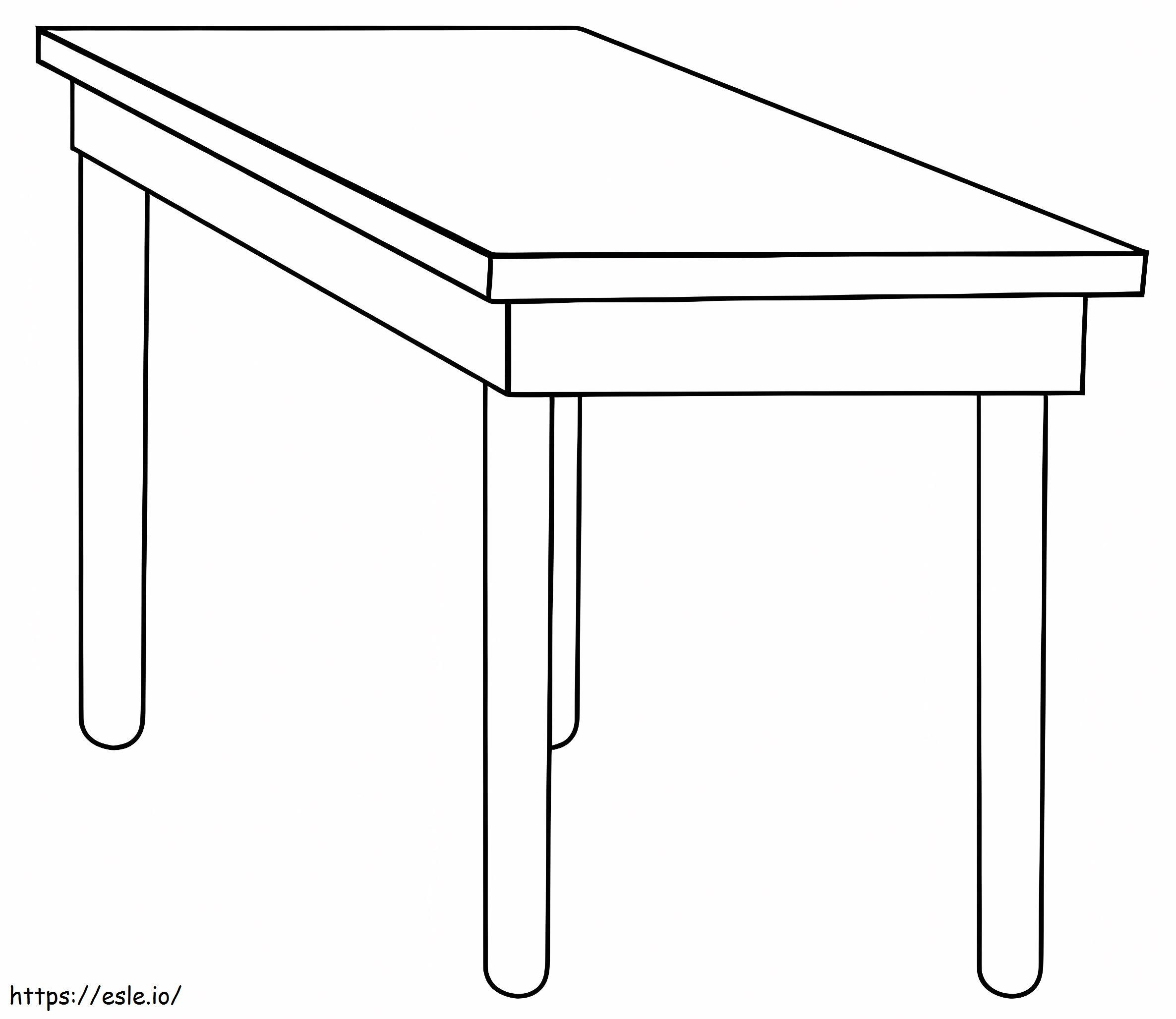 とても簡単なテーブル ぬりえ - 塗り絵